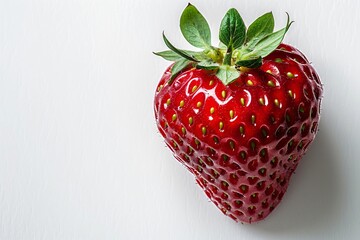 Wall Mural - Heart-shaped strawberry