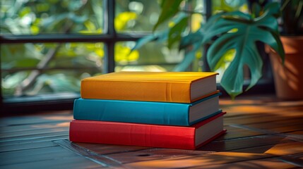 Wall Mural - hands holding blank book, blank Cover book.