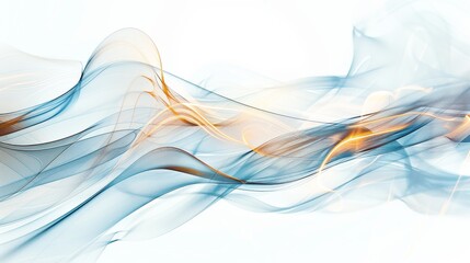 Poster - Luminous and dynamic light streaks on a white background