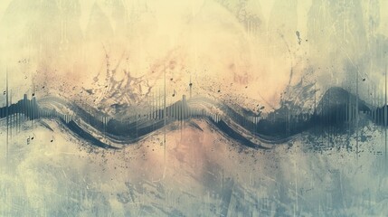 Abstract music wave background for music or sound themed designs