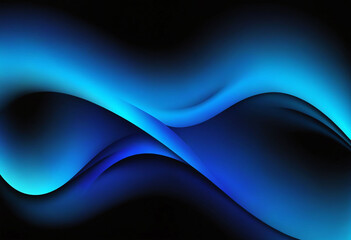Leinwandbilder - Blue and black gradient background