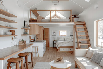 a modern tiny house interior design