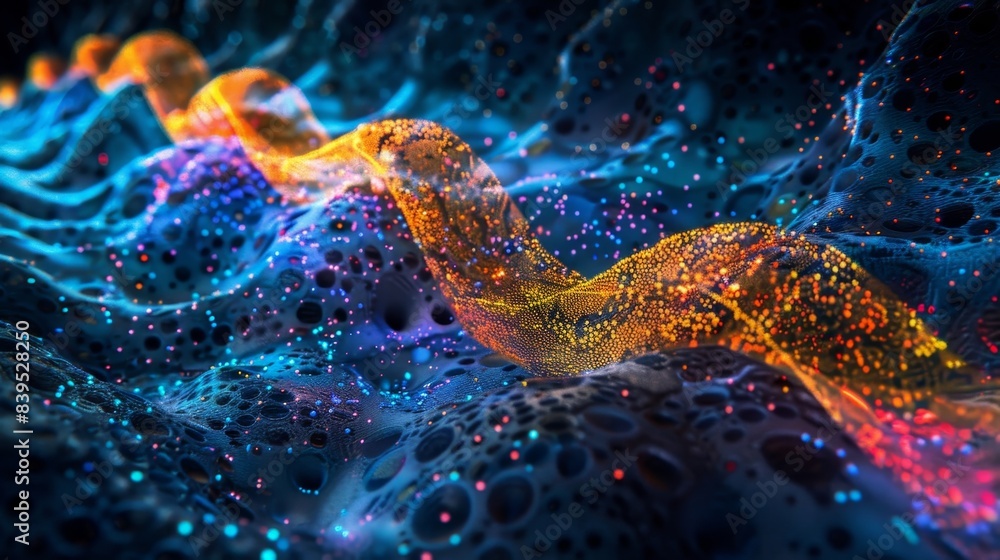 A confocal microscopy image of epithelial tissue demonstrating the ...