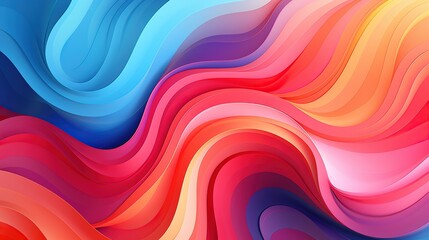 Wall Mural - A fluid pattern with gradient colors and smooth lines  
