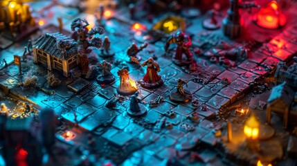 Fantasy battle with fire and magic for game design