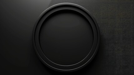 Wall Mural - Black abstract background elegant circle shape AI generated