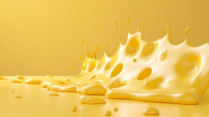 Wall Mural - Melted cheese with blank space background for advertising.