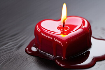 Wall Mural - heart shaped candle