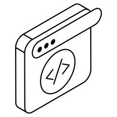 unique design icon of web coding