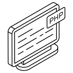 Unique design icon of system coding