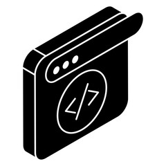 unique design icon of web coding