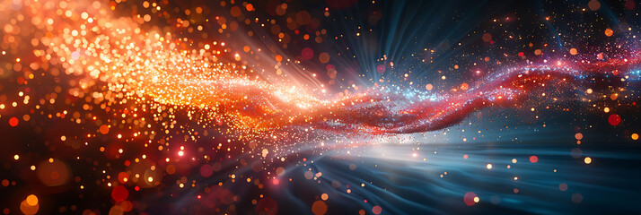 Wall Mural - abstract depiction of digital transformation motion blur highlighting the dynamic and continuous data management Long Exposure Photography and InBody Image Stabilization create a fluid energetic scene