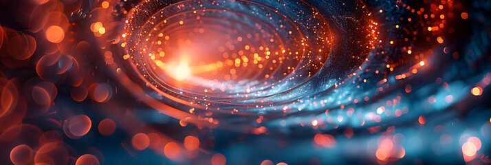 Wall Mural - abstract depiction of IT solutions with motion blur highlighting the dynamic and continuous data management Long Exposure Photography and InBody Image Stabilization create a fluid energetic scene