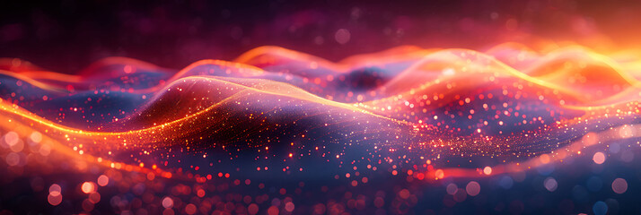 Wall Mural - abstract depiction of IT solutions with motion blur highlighting the dynamic and continuous data management Long Exposure Photography and InBody Image Stabilization create a fluid energetic scene