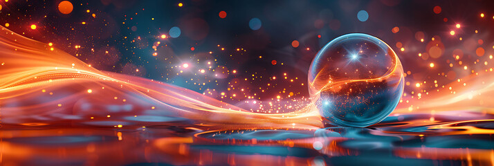 Wall Mural - abstract visual of IT solutions with motion blur highlighting the continuous and efficient data management HDR Imaging and Dual ISO create a vivid energetic scene