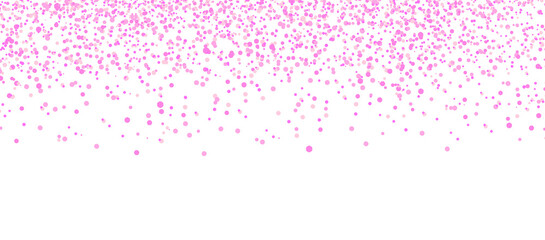 Wall Mural - falling pink glitter dust confetti on transparent background