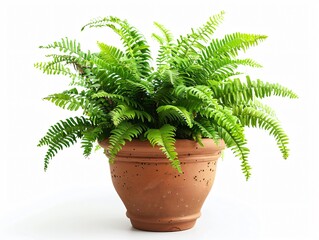 Green plant in potted container