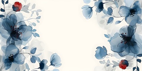 Canvas Print - Watercolor Floral Design Perfect for Wedding Invitations, Greetings, Wallpapers, and Fashion Prints. Concept Wedding Invitations, Greeting Cards, Wallpapers, Fashion Prints