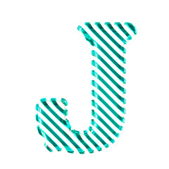 Wall Mural - White symbol with turquoise diagonal ultra thin straps. letter j