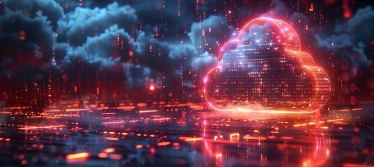 Wall Mural - Closeup of cloud cybersecurity measures holographic encryption keys and secure data nodes using Macro Photography and Dual ISO to emphasize the intricate details and digital protection