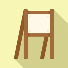 Canvas Print - Wooden easel standing upright, holding a blank canvas, ready for artistic expression