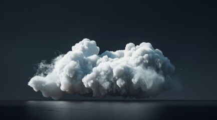 Wall Mural - Cloud made of cotton wool on a black background 