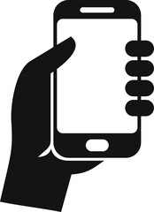 Sticker - Hand is using a smartphone, scrolling with their thumb