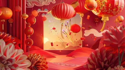 Poster - chinese new year lantern