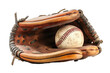 © WETDREAM - A baseball glove with a baseball in it, isolated on transparent background.