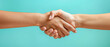 © Pui - Two hands shaking, representing a partnership and collaboration
