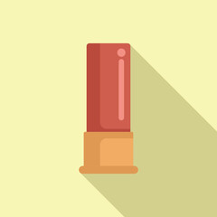 Canvas Print - Simple drawing of a tube of red lipstick, casting a long shadow