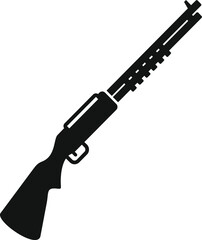 Simple icon depicting a hunting rifle, bringing attention to the power of firearms
