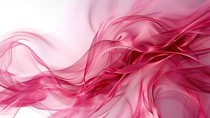 Deep rose wave abstract background, romantic and passionate, isolated on white