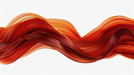 Wall Mural - rich auburn wave abstract pattern, warm and deep, isolated on a white backdrop