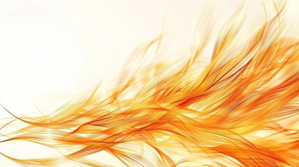 Wall Mural - rich flax wave abstract background, natural and light, isolated on white