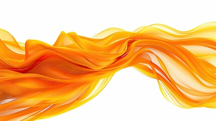 Wall Mural - rich marigold wave abstract background, sunny and cheerful, isolated on white