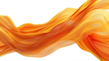 Wall Mural - rich ochre wave abstract background, earthy and warm, isolated on white