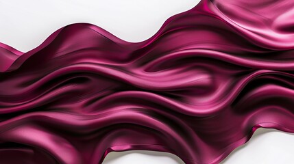 Wall Mural - rich ruby wave abstract pattern, luxurious and deep, isolated on a white backdrop