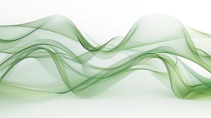 Wall Mural - rich sage wave abstract background, calming and sophisticated, isolated on white