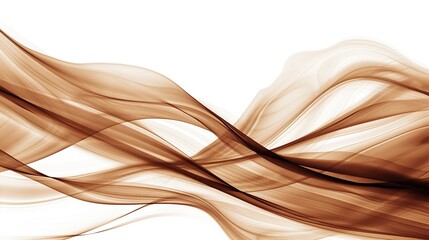 warm sepia wave abstract background, vintage and nostalgic, isolated on white