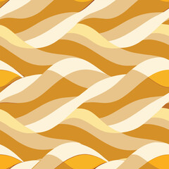 Wall Mural - seamless abstract wavy pattern in earth tones