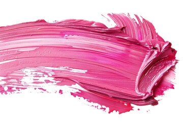 Poster - Pink acrylic oil brush paint isolated on white