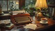 © rookielion - Leisure creative writing prompts, Cozy writing nook with a typewriter