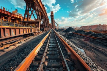 Conveyor system moves iron ore from warehouse for mining and transportation