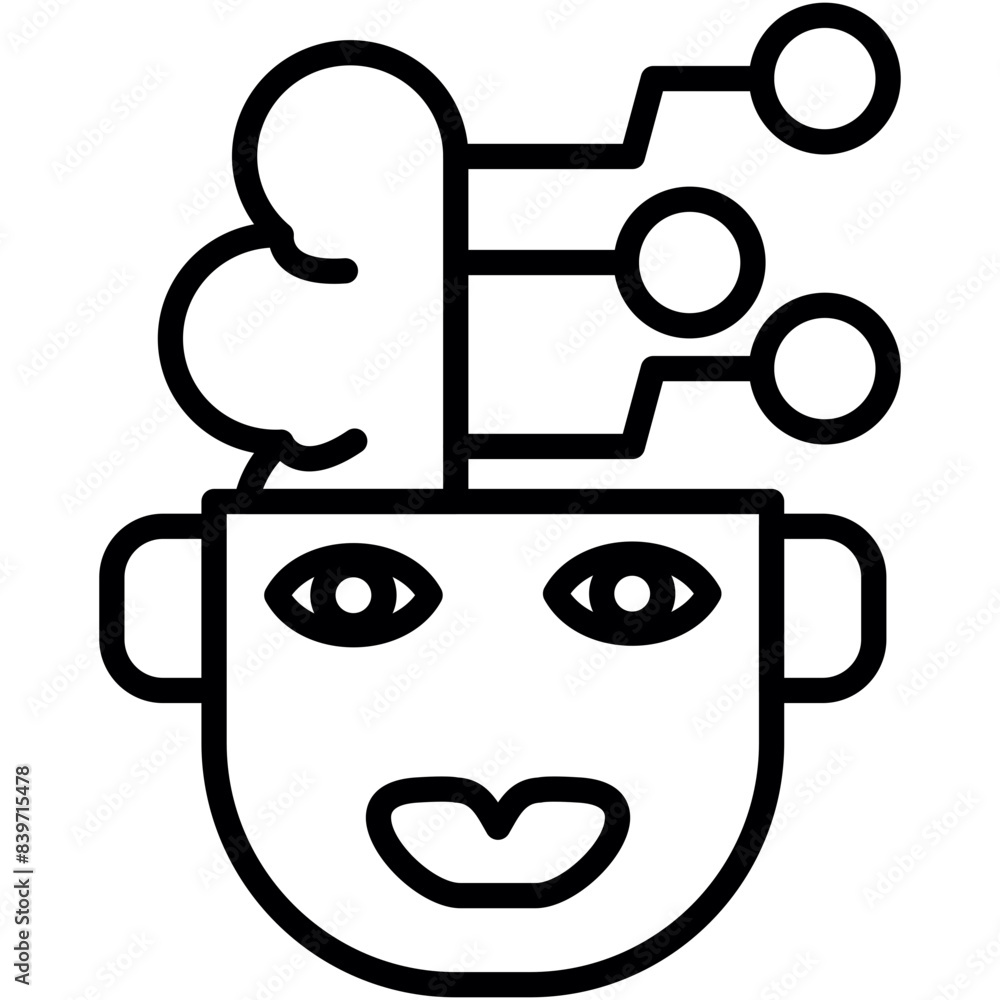 Machine Learning Icon Stock Vector | Adobe Stock