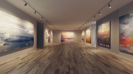 Wall Mural - The gallery's feature wall, where a single monumental piece commands attention. 