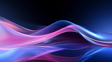 Beautiful abstract background featuring smooth, flowing blue and pink waves with a glossy, gradient glow and dynamic shapes.