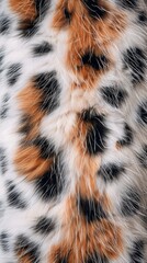 Wall Mural - Realistic fur seamless pattern featuring panther patches light colors, generated with AI