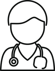 Wall Mural - Simple doctor icon, representing healthcare and medical services