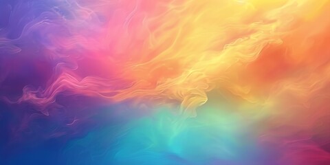 Wall Mural - abstract blurred background with smooth transitions of pink, yellow, and blue